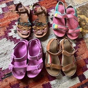 4 pairs of cute little girl summer sandals